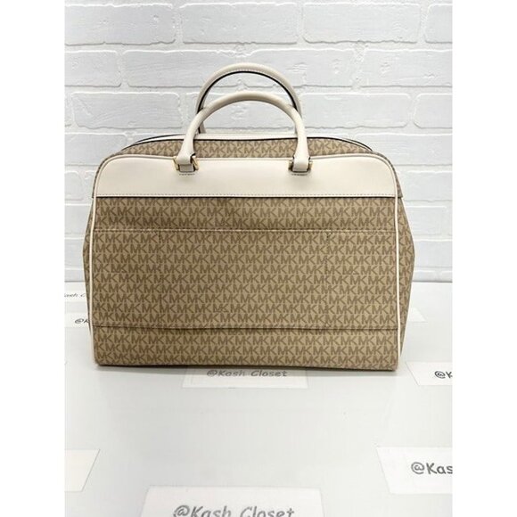 Michael Kors weekender travel bag top zip large jet set girls travel light cream - Picture 5 of 11